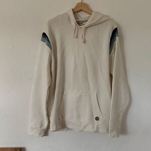 Re-Spun By Marine Layer Hoodie in Cream, Green and Blue Sz XL